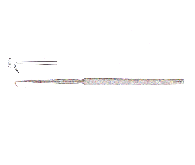 Cottle Tenaculum Hook, 16cm, Angled