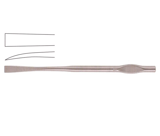 Walter Osteotome, 19cm, 6mm, Curved