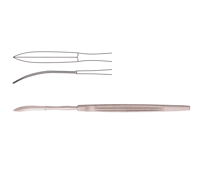 Joseph Double Edged Knife, 15cm, Curved, Sharp Tip