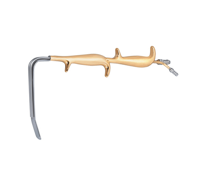 Ferriera Style Fiber Optic Retractor With Smooth End, Double Handle