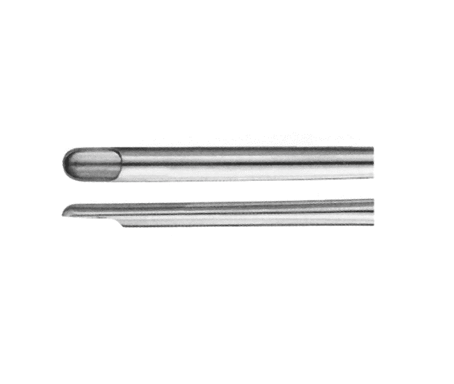 Liposuction Cannula With Half Cut-off Tip, Threaded Fitting