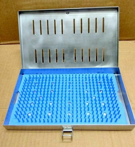 Instruments Box With Infiltration Holes, Stainless Steel, Plus a Silicon Matt
